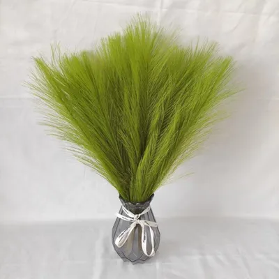 Immagine prodotto di Decorazioni in erba di pampa artificiale, 10 pezzi, altezza 43-45 cm, colore verde, aspetto soffice