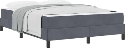 Obrázek produktu pro Postel s boxspringem s matrací Tmavě šedá 160 x 210 cm textil
