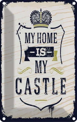 Produktbild von vianmo Blechschild 30x20 cm My home is my CastleHaus