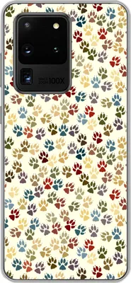 Produktbild von MuchoWow® Handyhülle Schutzhülle Hülle für Telefoonhoesje Samsung Galaxy S20 Ultra Muster - Hund - Pfoten - Jungen - Mädchen - Kinder - Kind Silikon Softcase Handy Hülle - Karteninhaber