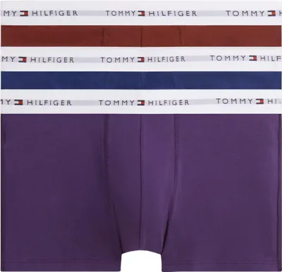Produktbild von Tommy Hilfiger Men 3P Trunk Um0Um03889 Trunk, White (Noctur Purple/Ancient Blue/Burgundy), S