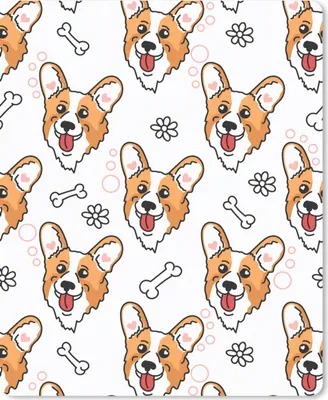 Produktbild von MuchoWow® Mauspad Mousepad Muster - Hund - Corgi - Jungen - Mädchen - Kinder - Kinder 30x40 cm - Mousepads - Maus Mat - Pad - Mausunterlage - Mausmatten