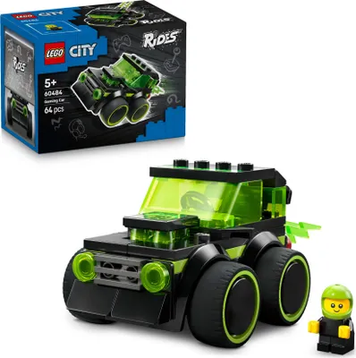 Produktbild von LEGO City Coole Flitzer – Gaming-Rennauto Spielzeug - Mini Set mit Junior Rennfahrer Minifigur - Mitgebsel für Partytüten - Kleines Geschenk zum Sammeln für Jungen ab 5 Jahren - 60484