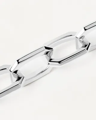 Image de PDPaola PU02-152-U Bracelet femme Large Signature Chain argenté