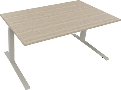 Produktbild von Sitz-/Stehtisch Kufe Doppels. Quad. B1600xT900xH645-1275 si/Eiche Nat