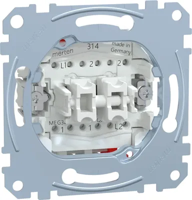 Produktbild von Merten MEG3626-0000, Wippschalter, 1P, Metallisch, IP20, 250 V, 10 A