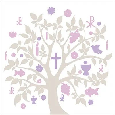 Produktbild von Servietten Papier 33x33cm 3-lagig mit Lebensbaum Motiv 20 Stück