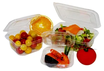 Produktbild von 250 klare Rechteckbecher mit Deckel 250 ml