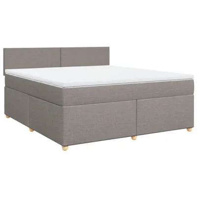 Produktbild von Boxspringbett mit Matratze Taupe 180x200 cm Stoff