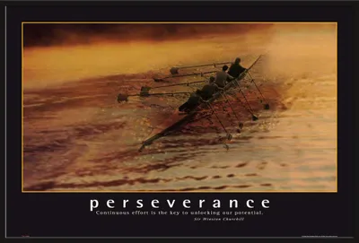 Immagine prodotto di Poster motivazionale - Perseveranza + cornice a incastro, Shinsuke® Maxi in plastica nera, lastra in acrilico