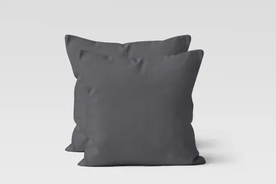 Produktbild von Jersey Kissenhüllen 2er Set 100% Baumwolle superweich Kopfkissenhülle Bettkissenbezug Kopfkissenbezug Kissenbezg 40x40 cm anthrazit