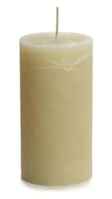 Rustik Lys rustikale Stumpenkerze Pistazie, 7 × 13,5 cm