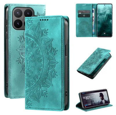 Produktbild von Mandala Handyhülle für Xiaomi 17T RFID Schutz Klapphülle Case Cover Design Schutzhülle Farbe: Türkis