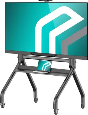 Produktbild von Verstellbarer TV-Ständer für 60-120 Zoll TV bis 120 kg schwarz mit Rollen