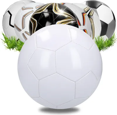 Produktbild von Fußball 'Liga' - Ball für Kinder & Erwachsene als Geschenk - Größe 5 perfekt zum Tore schießen - Sportball für das Training Indoor & Outdoor - Perfekter Soccer Ball Weiß