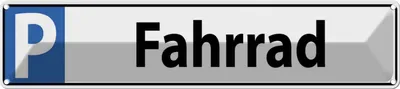 Produktbild von vianmo Blechschild 10x46 cm Fahrrad Parkplatzschild