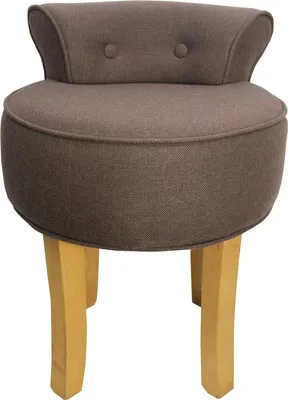 Produktbild von Casa Padrino Designer Hocker Boston Mittelbraun - Barock Schminktisch Stuhl