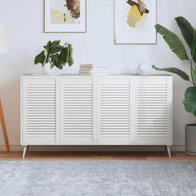 Immagine prodotto di VIDAXL -Ante armadio a doghe 4 pz 69x39,4 cm fisse pino bianco bianco