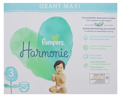 Produktbild von Pampers Harmonie Größe 3 (6kg-10kg) 62 Windeln