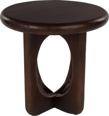 Produktbild von Housecraft Living Jani Beistelltisch Rund 40 cm Mangoholz Dunkelbraun