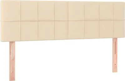 Obrázok produktu pre vidaXL Čelo postele, krémová, 144 x 5 x 78/88 cm, látka