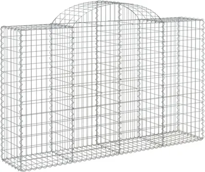 Produktbild von vidaXL Gabione mit Hochbogen 200x50x120/140 cm Verzinktes Eisen
