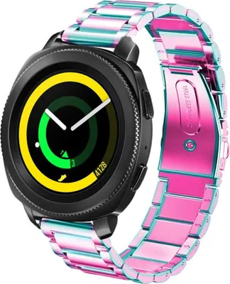 Produktbild von Strap-it Samsung Gear Sport Gliederarmband (Regenbogen)