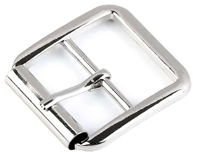 Gürtelschnalle Roll-Schnalle mit Dorn Sattlerschnallen 33 x 34 mm silberr