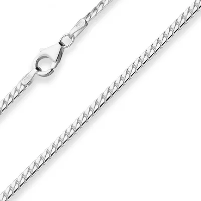 Produktbild von 2,8mm Panzerkette oval Silberkette Collier Halskette aus 925 Silber 60cm