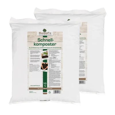 Produktbild von HaGaFe Schnellkomposter, 2 x 10 kg, Kompostbeschleuniger, Komposthilfe, Kompost