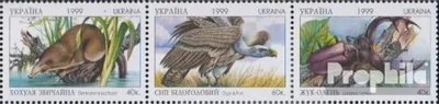 Produktbild von Briefmarken Ukraine 1999 Mi 331-333 Dreierstreifen (kompl.Ausg.) postfrisch Einheimische Tiere