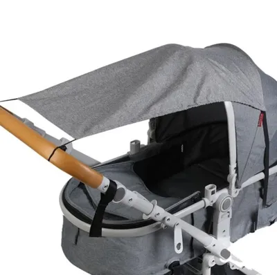 Produktbild von Sonnensegel für Kinderwagen Sonnenschutz Verstellbar Wasserdicht Etui Grau 23975