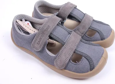 Produktbild von SAndalen 3F 3BS25/58 bar3foot super flexi grau barefoot, klettverschluss