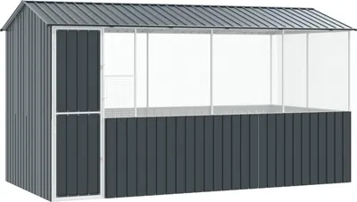 Obrázok produktu pre Klietka pre vtákov Antracit 410 x 210 x 230 cm Pozinkovaná oceľ