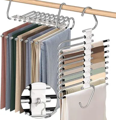 Image de Famanu, porte-cintres à 9 niveaux - lot de 2, gain de place