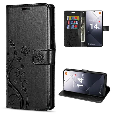 Produktbild von Hülle Xiaomi 14 Pro Handy Tasche Handyhülle Wallet Case Flip Cover Klapphülle Schwarz