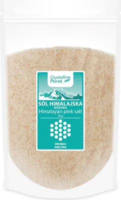 SÓL HIMALAJSKA RÓŻOWA DROBNO MIELONA 1 kg - CRYSTALLINE PLANET