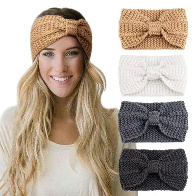Productafbeelding van Oorwarmer - Gehaakt - 4 stuks - Acryl - Tulband - Winter