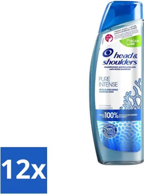 Produktbild von Head & Shoulders – Anti-Schuppen-Shampoo – Pure Intense – Kopfhaut-Detox – 250 ml - Vorteilspack - 12 Stücke