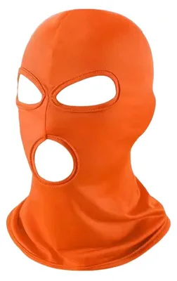 Obrázek produktu pro Maska na obličej s otvory, oranžová, univerzální velikost, polyester