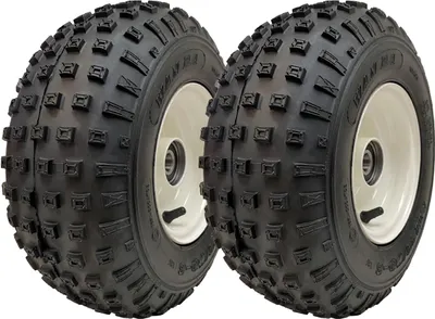 Produktbild von 145/70-6 ATV-Reifen Wanda Knobby auf Felge, 20-mm-Kugellager, straßenzugelassen, 75 kg (2er-Set)
