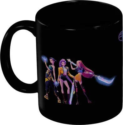 Image de K-Pop Demon Hunters - Tasse à café, Huntr/X PM12507 (Taille unique) (Noir)