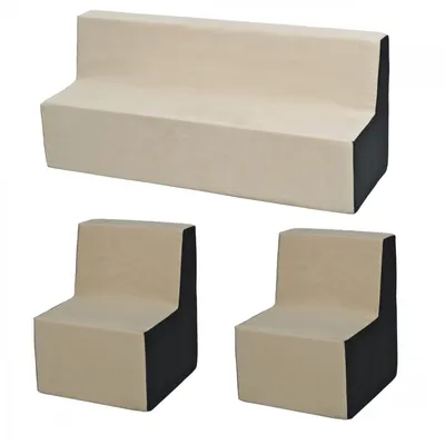 Produktbild von Kinderzimmermöbel-Set: 2xSessel+beigegraues Sofa