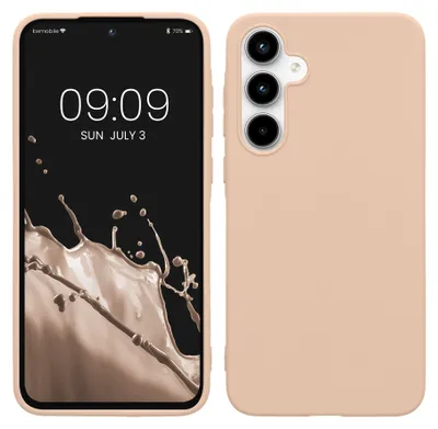 Produktbild von kwmobile Handyhülle für Samsung Galaxy A35 Hülle - TPU Case - Kabelloses Laden - Schutzhülle Cover in Coconut Swirl