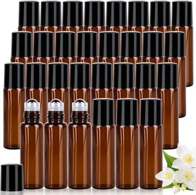 Immagine prodotto di 30 flaconi roll-on in acciaio inossidabile per aromaterapia