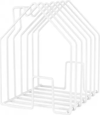 Produktbild von zeitschriftenhalter Haus 28 x 23 cm Stahl weiß