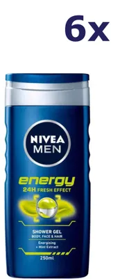 Immagine prodotto di 6 x Gel doccia Nivea Men Energy da 250 ml