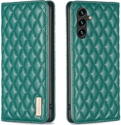 Produktbild von Galaxy A14 5G Hülle, Elegant Bookstyle Flip Leder Kartenfächer Schutzhülle mit Ständer für Samsung Galaxy A14 5G Grün