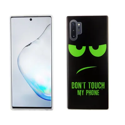Zdjęcie produktu dla Samsung Galaxy Note 10 Plus Etui ochronne na telefon komórkowy Bumper Dont Touch My Phone Green