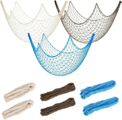 Dekorative Fischernetz Dekorationen in 3 Stilen - 200x100cm maritimes Thema für Partys und Wanddekoration